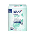 Isana Deodorant Wipes for Sensitive Skin - 24-Hour Odor Protection, Alcohol & Aluminum-Free, Individually Wrapped - 12 Count