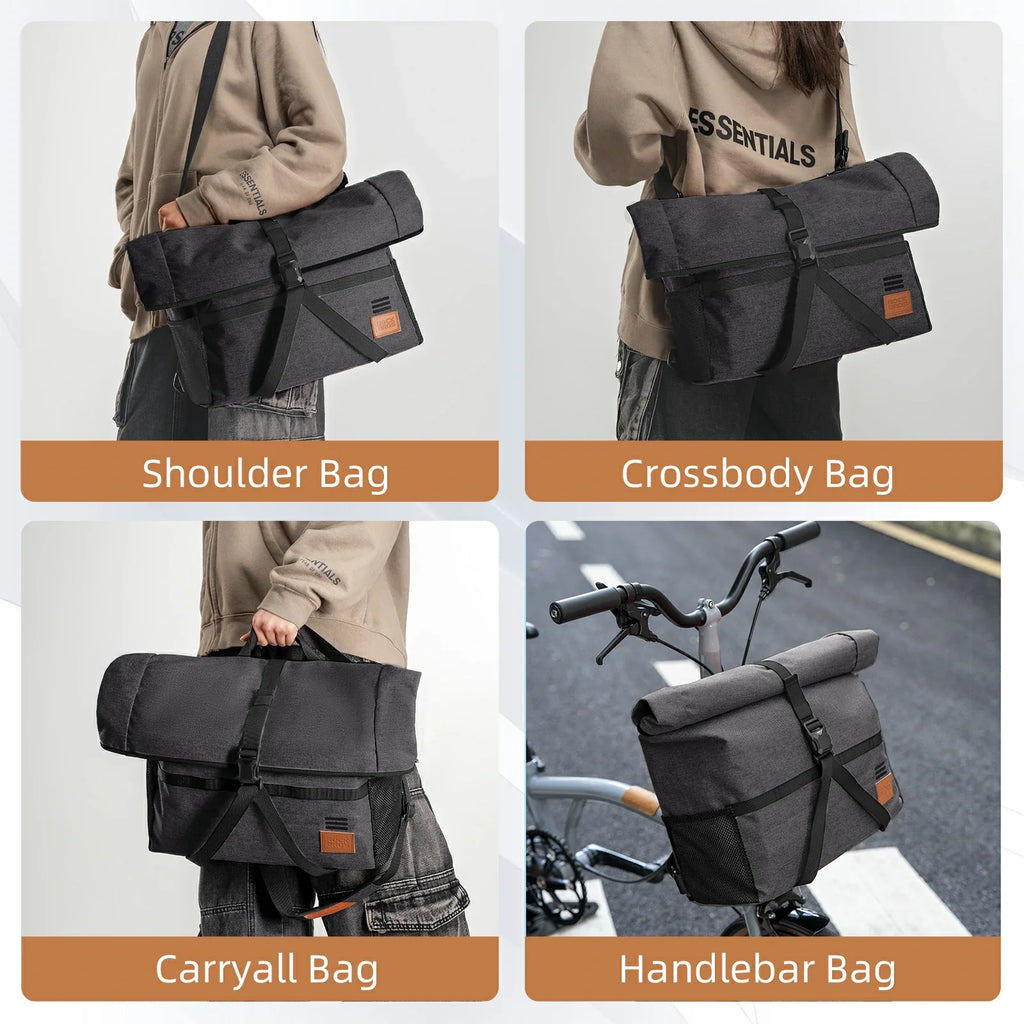 ROCKBROS Bike Handlebar Folding Bike Bag Bike Accessories Bike Storage 8L-10L