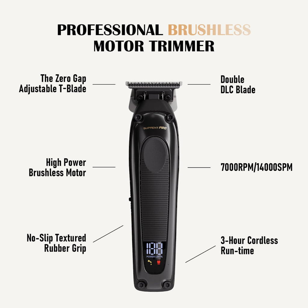The Black Obsidian Professional Clipper and Trimmer Set - HC776BX