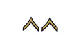 U.S. Army E2 Private Gold on Blue Sew-on - Large/Male