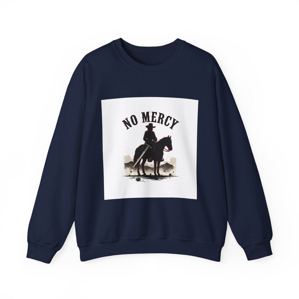 No Mercy cowboy silhouette Sweatshirt | western skull art, gothic Americana