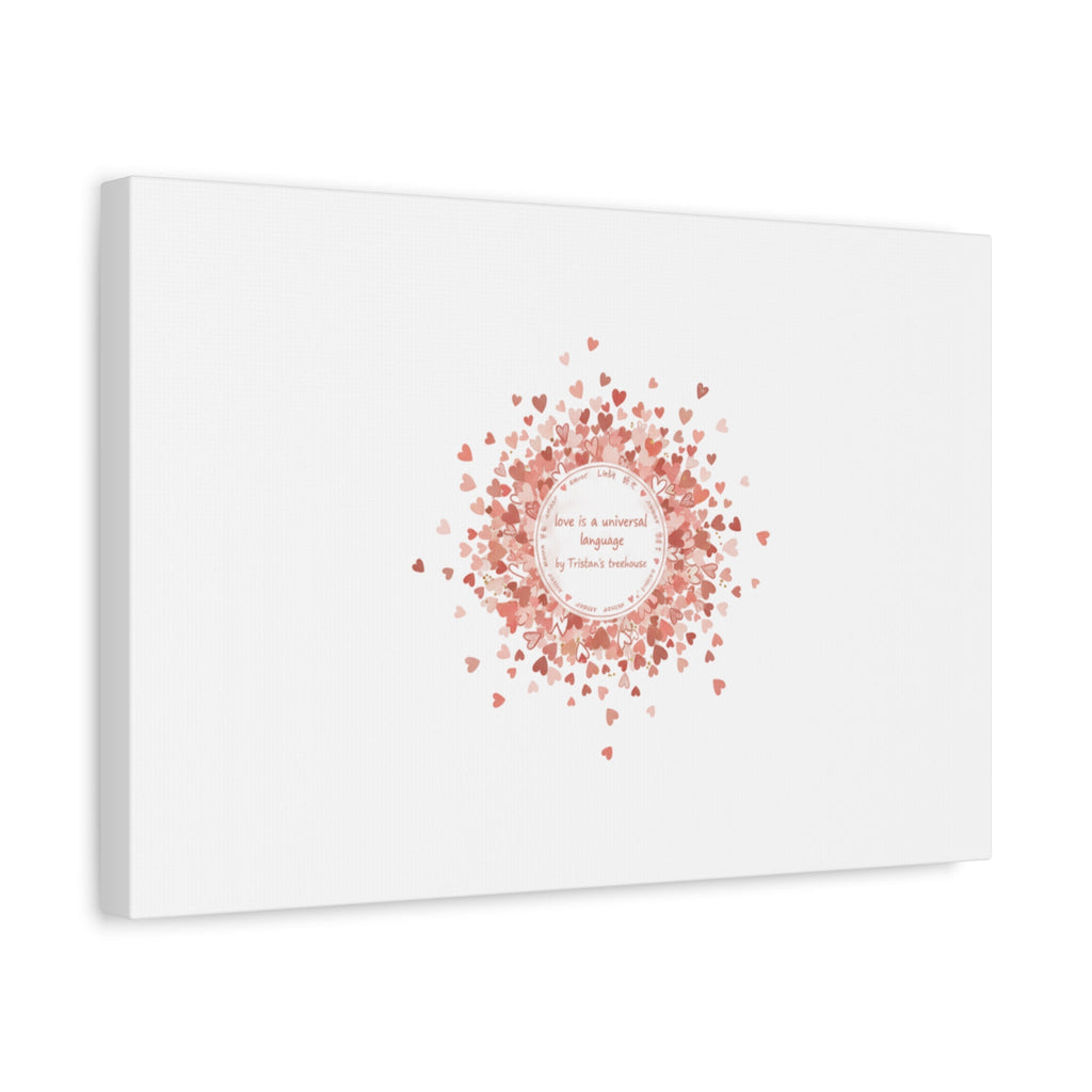 Tiny Heart Confetti Canvas | Matte Stretched Wall Art