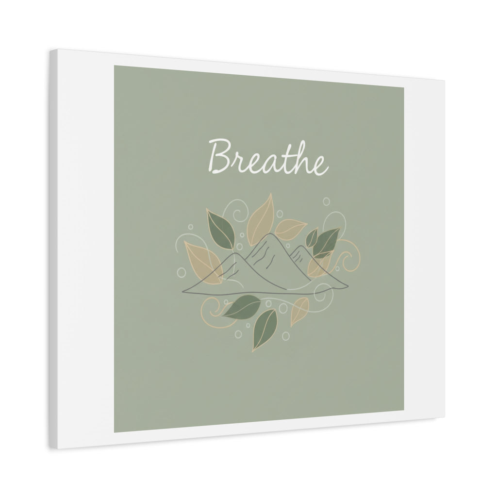 Breathe Mountain Line Canvas | Nature Symbols, Minimal Forest Wall Art