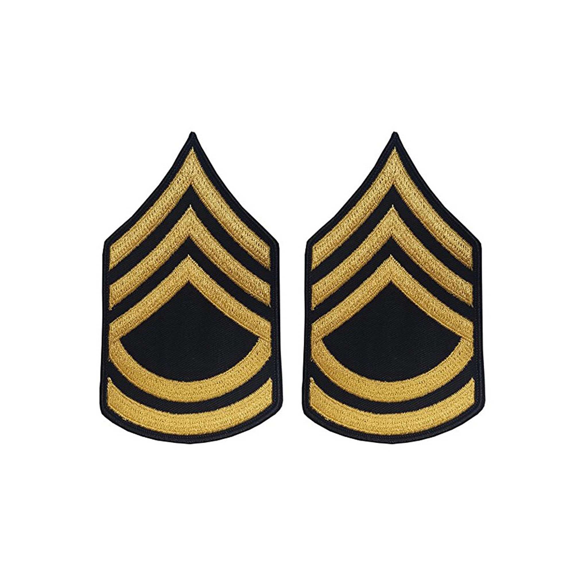 U.S. Army E7 Sergeant First Class Gold on Blue Sew-on - Large/Male