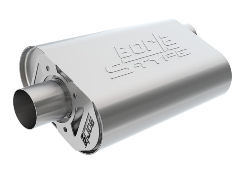 Borla 11-15 Chevy Camaro Stainless Steel Oval S-Type 2.5in Inlet/Outlet Crate Exhaust Muffler 400944
