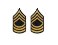 U.S. Army E8 Master Sergeant Gold on Blue Sew-on - Male (Large)