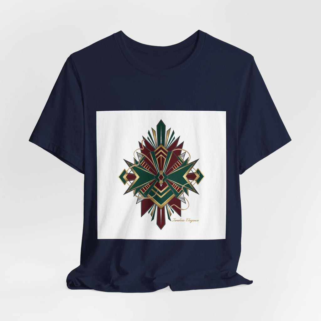 "Timeless Elegance" Art Deco Geometric T-Shirt | Vintage Luxury Graphic Tee