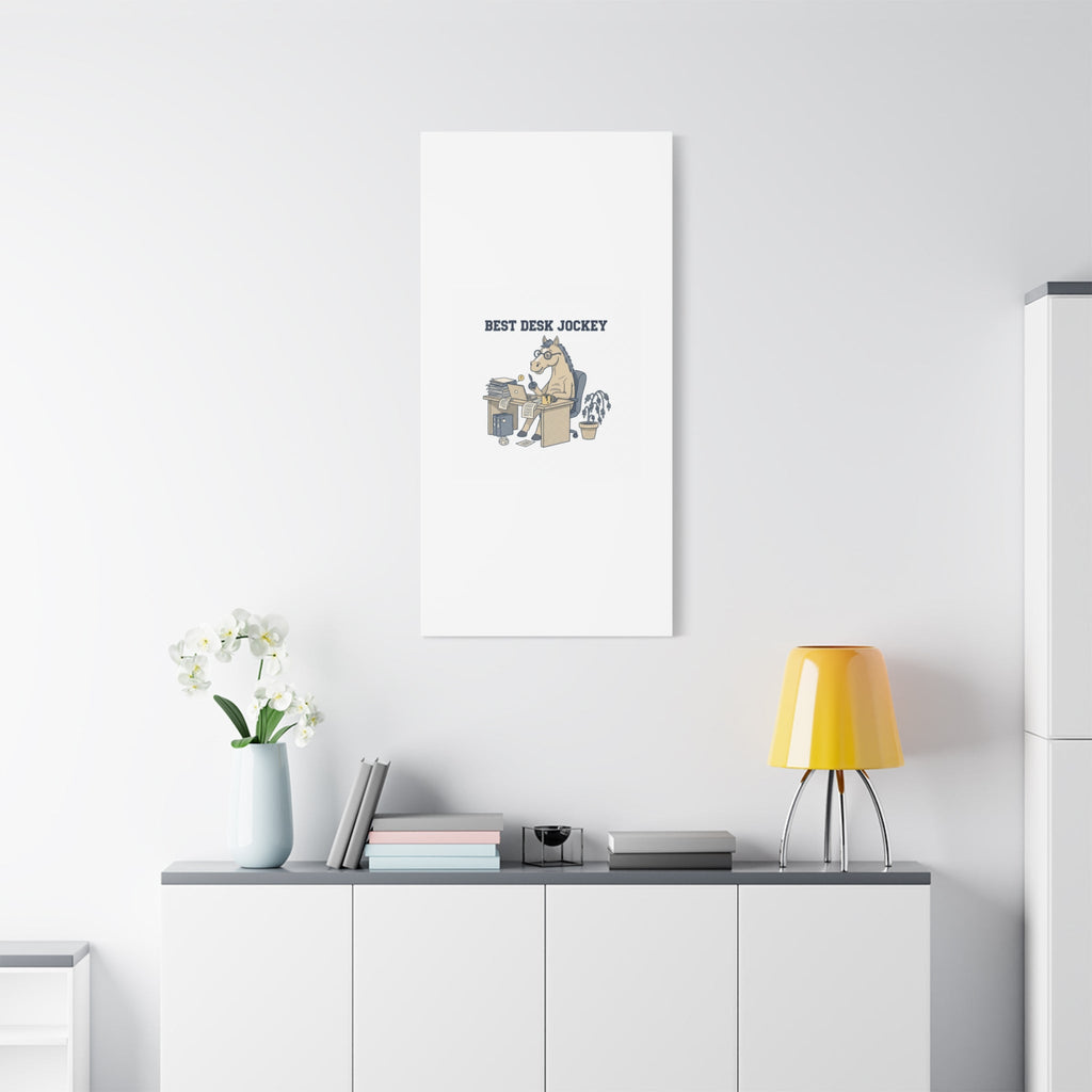 Best Desk Jockey Canvas, Workhorse Office Art | Corporate Burnout Parody