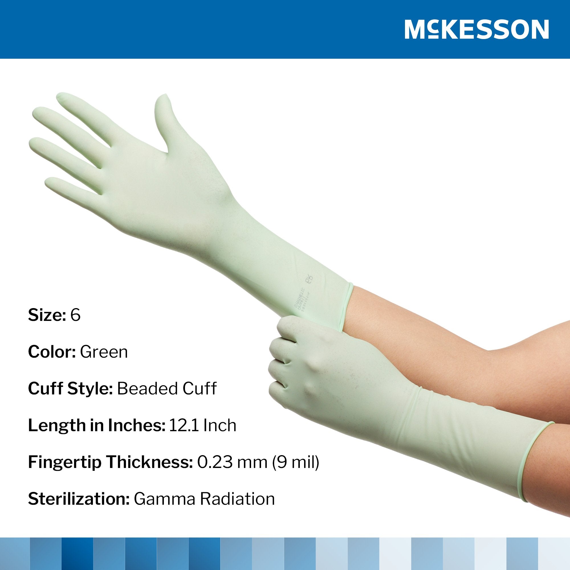 McKesson Perry® Performance Plus Polyisoprene Surgical Glove, Size 6, Green 20-2060N