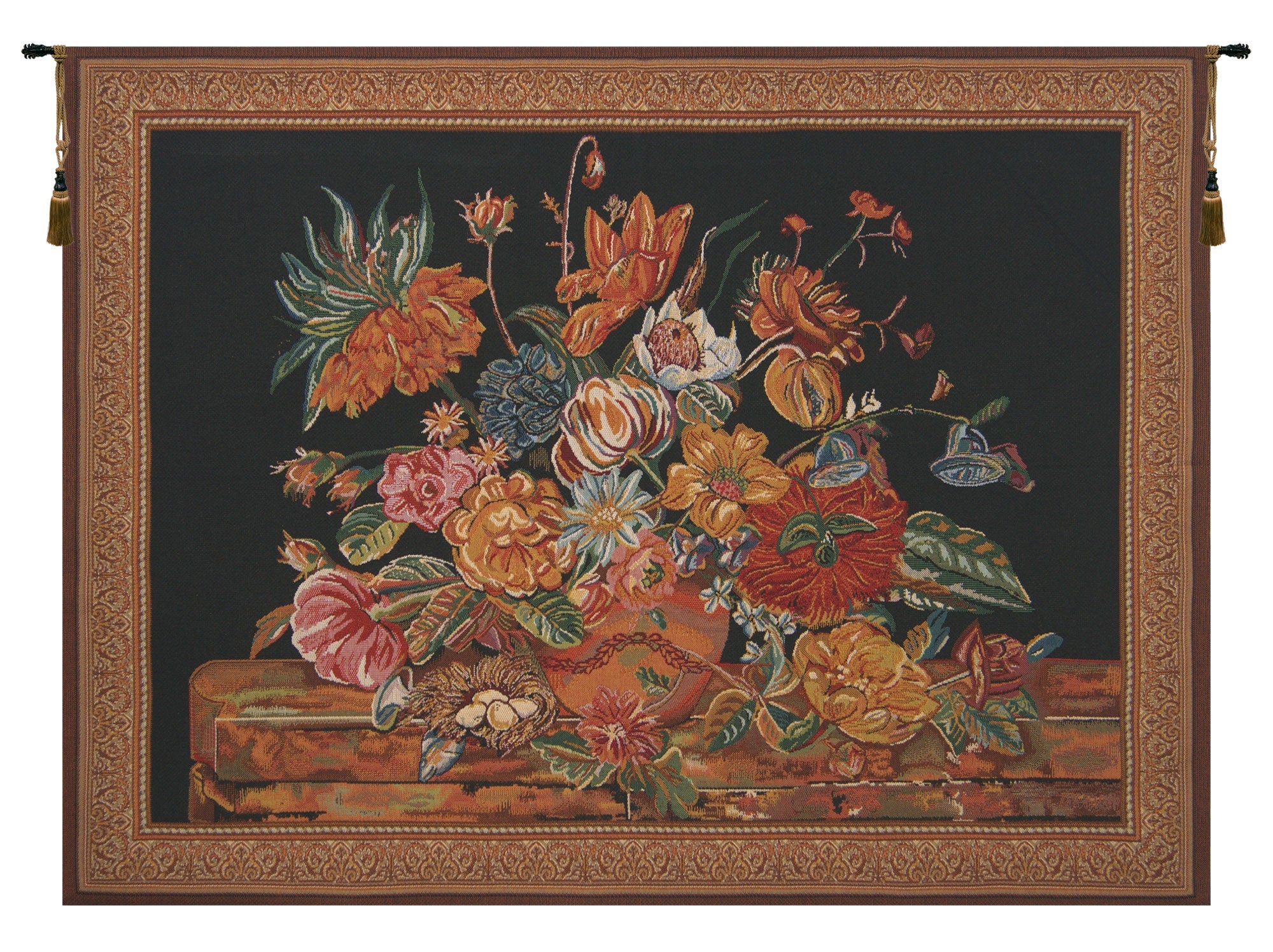Flora Cotta Black Tapestry Wholesale