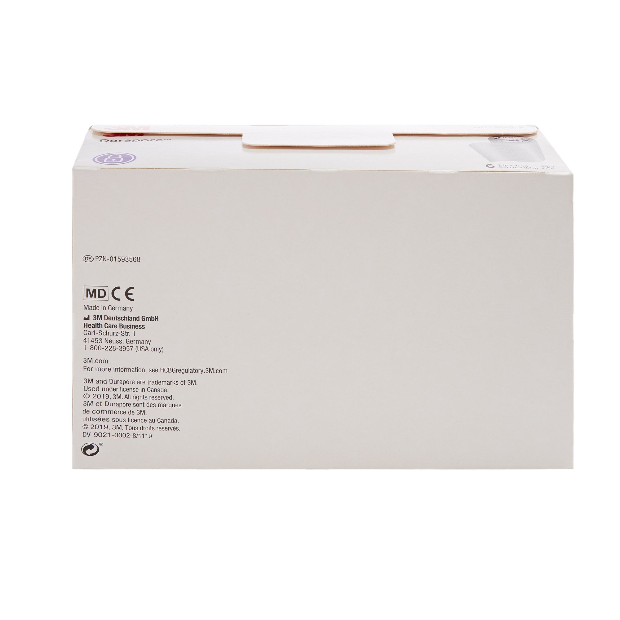 3M™ Durapore™ Silk-Like Cloth Medical Tape, 2 Inch x 10 Yard, White 1538-2