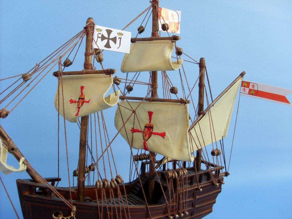 Wooden Pinta Model Ship 12"