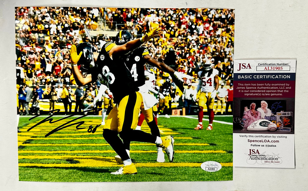 Pat Freiermuth Signed Autographed NFL Pittsburgh Steelers TE 8x10 Photo With JSA COA