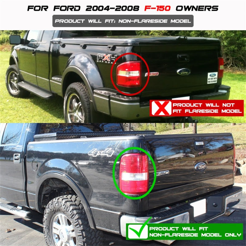 SPYDER Xtune Ford F150 Styleside 04-08 LED Tail Lights Red Clear ALT-ON-FF15004-LED-RC 5034069