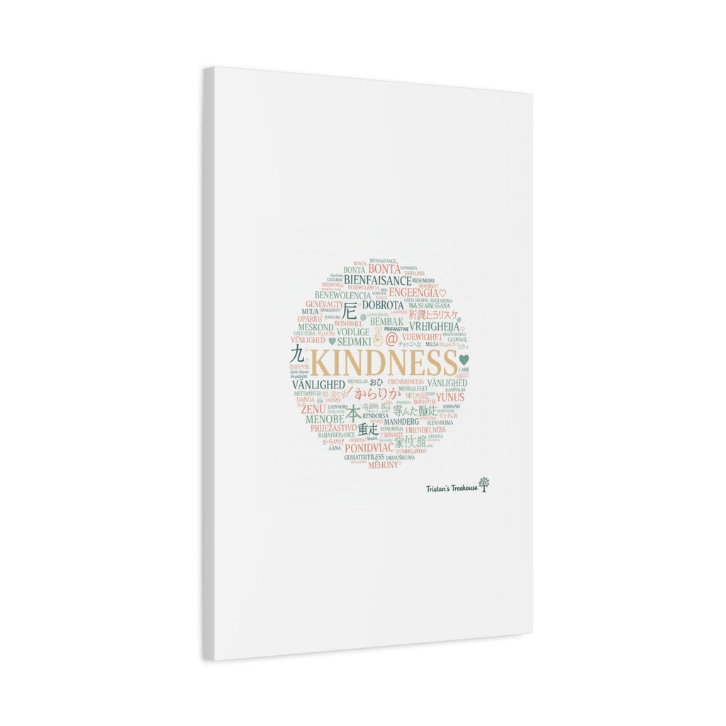 Kindness Word Cloud Canvas | Fresh Start Minimalist Wall Art