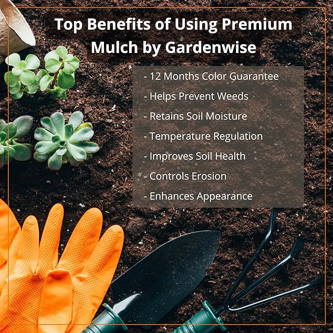 Premium Brown Wood Mulch for Landscaping, Gardens, Lawns, Potting Media, and Potted Plants (2 CF - 56 L - 59 QTS)