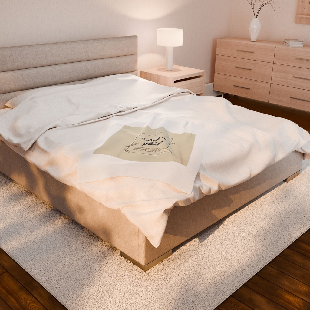 Believe in the Process Blanket | Note to Self, Post‑It Style Analogue Reminder