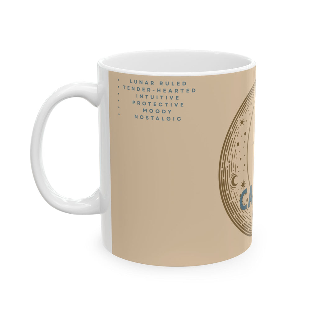 Astrological Wheel CANCER Mug, Whimsical Bday Gift