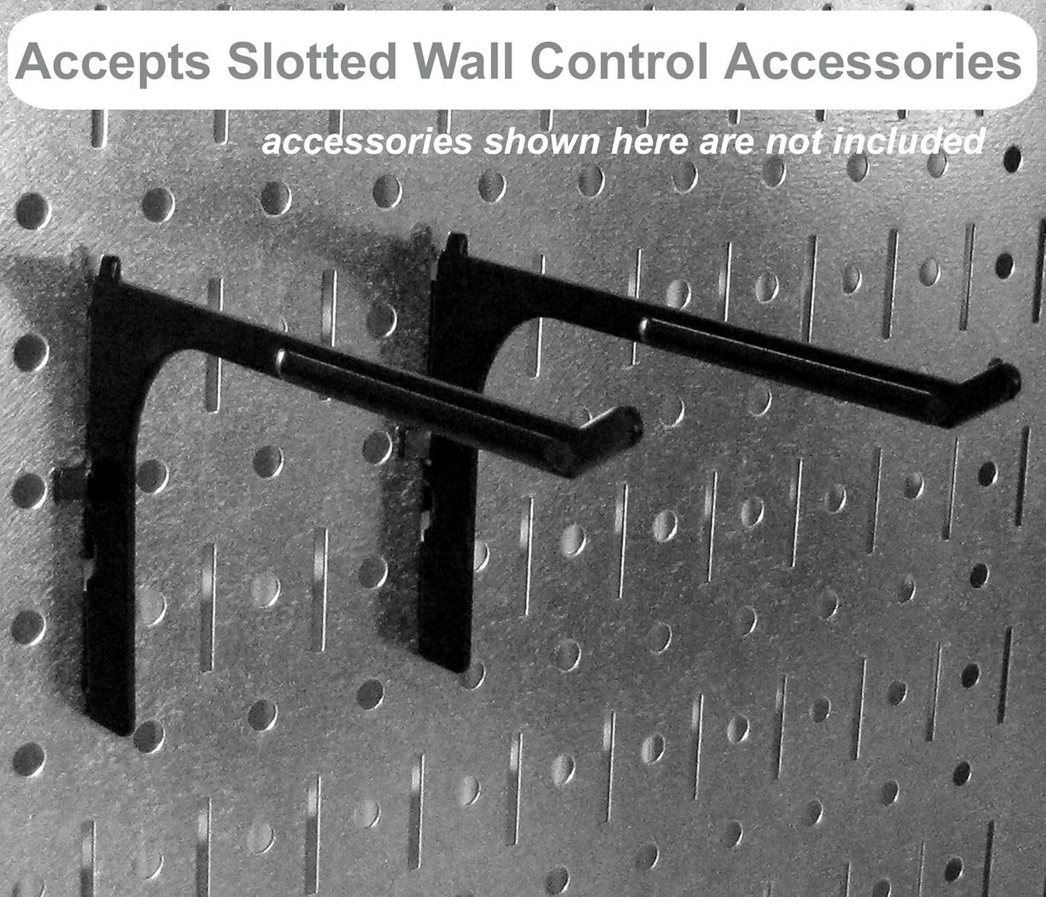 Wall Control Metal Pegboard Tool Organizer and Gray Metal Pegboard Pack