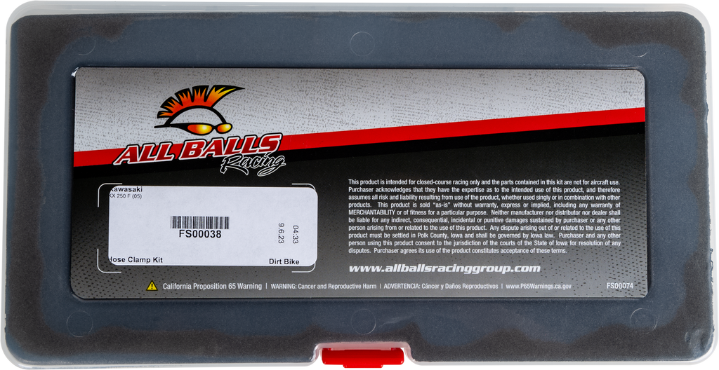 ALL BALLS, ALL BALLS Fuel Line Clamp Kit FS00038 – OEM-Quality Replacement for Automotive Fuel Systems