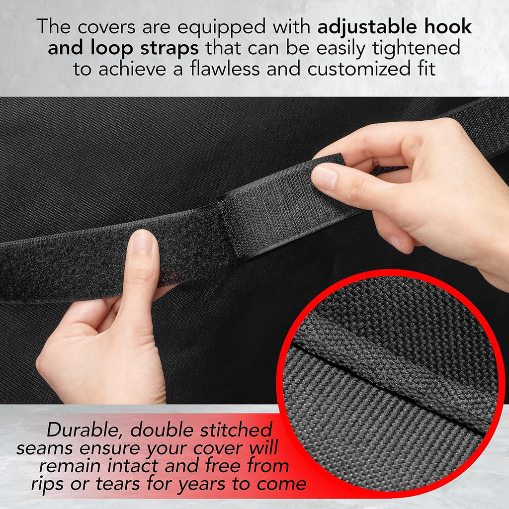 Heavy Duty BBQ Grill Cover for Outdoor Grill, 30 Inch – Waterproof, Weather Resistant, UV & Fade Resistant with Adjustable Straps – Gas Grill Cover for Weber, Genesis, Charbroil, etc. Black