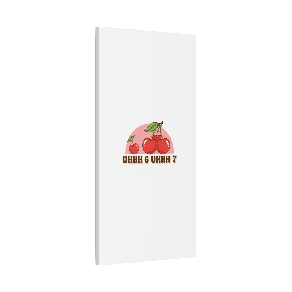 Six Severn Cherry Retro Graphic Canvas | kawaii fruit print, vintage cherry design