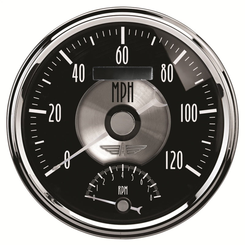 AutoMeter Prestige Series Black Diamond 5in Gauge Tachometer/Speedometer Combo (120mph 8k RPM) 2091