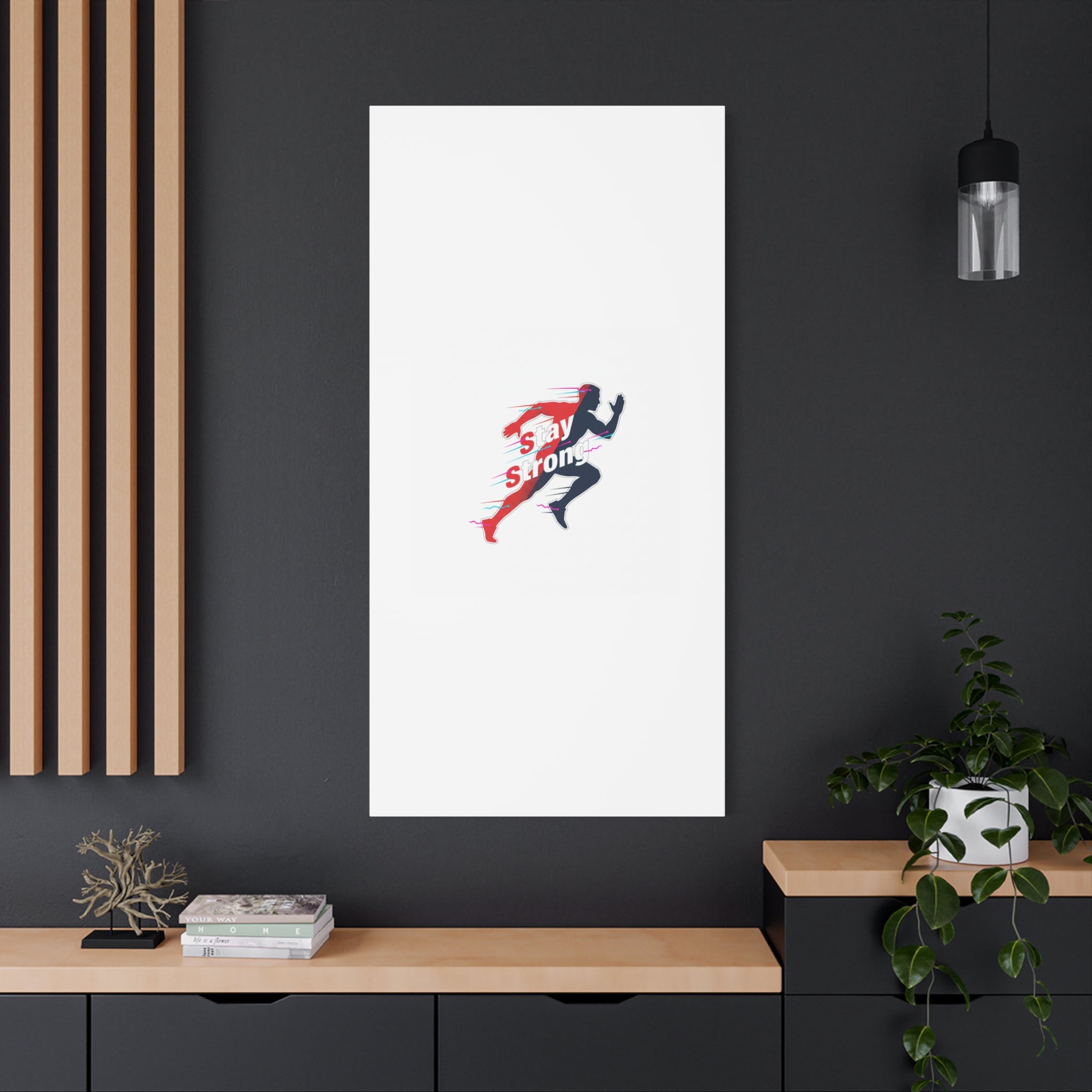 Stay Strong Runner Canvas | Fitness Motivation, Gym Wall Art
