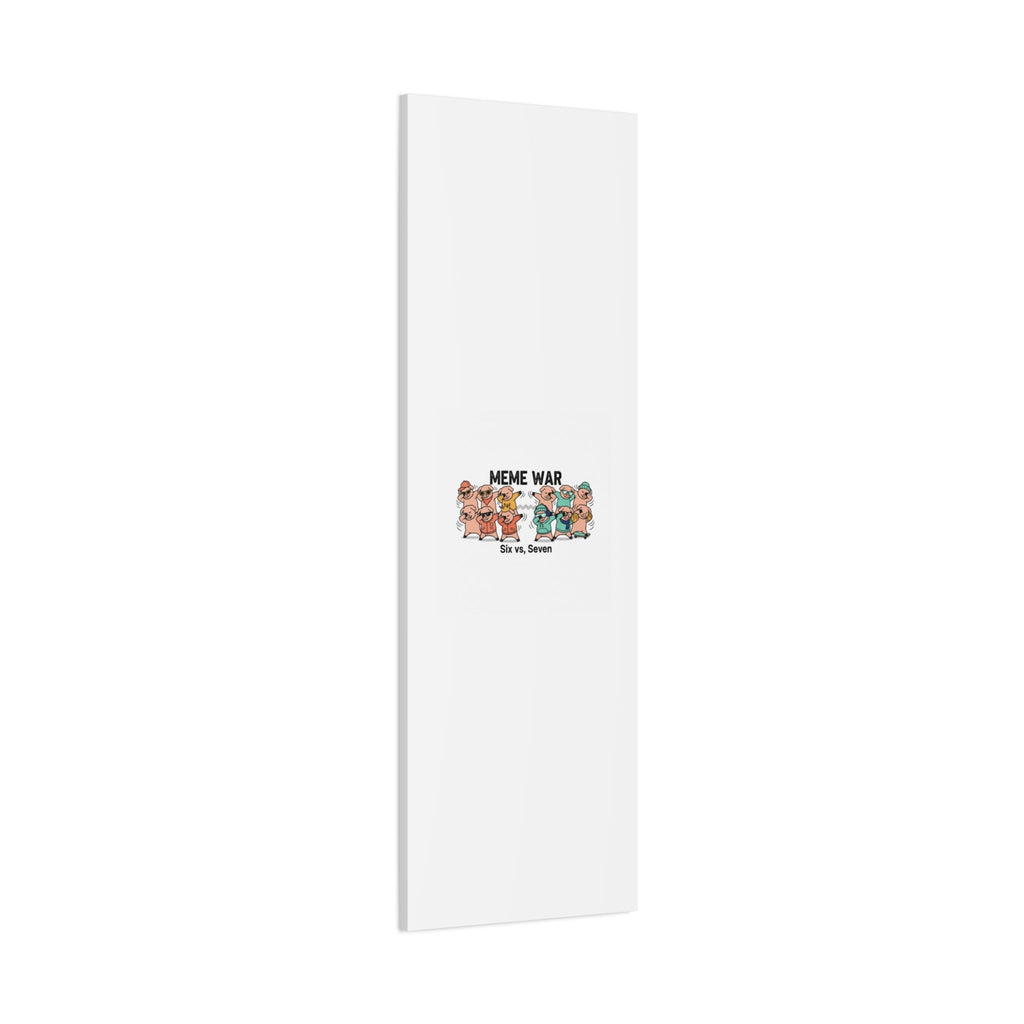Meme War: Six vs. Seven Canvas Wall Art