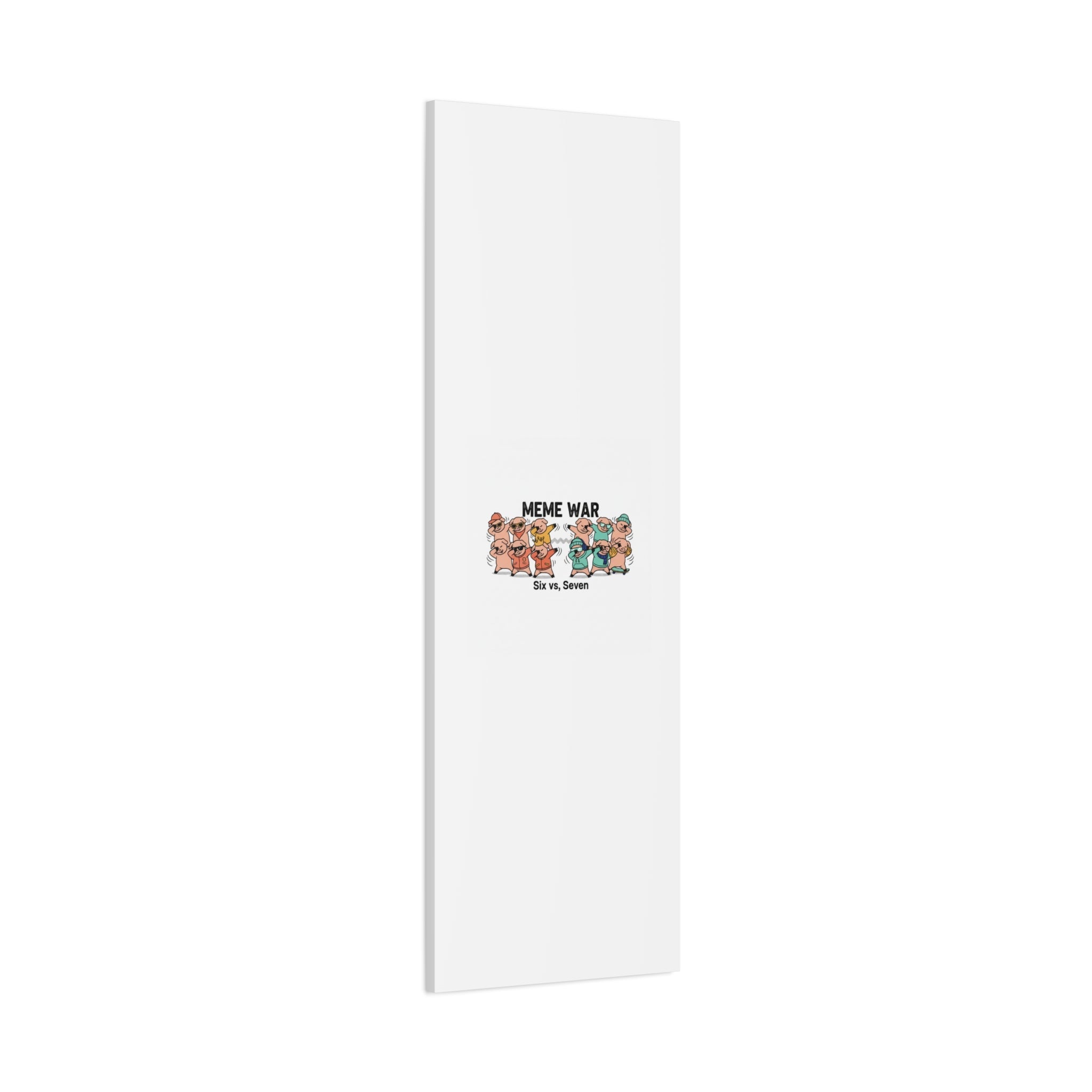 Meme War: Six vs. Seven Canvas Wall Art