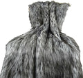 Exotic Siberian Husky Faux Faur Throw Blanket - Gray White Black Husky Fur - Gray Faux Fur Throw Blanket - Luxury Soft Faux Fur, Made in US, 16411