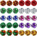 Silkfly 30 Pcs Polyester Film Crinkle Balls Cat Toys 2.36" Interactive Crinkle Ball, Colorful Chew and Chase Cat Toys for Indoor Kittens to Keep Fit Active