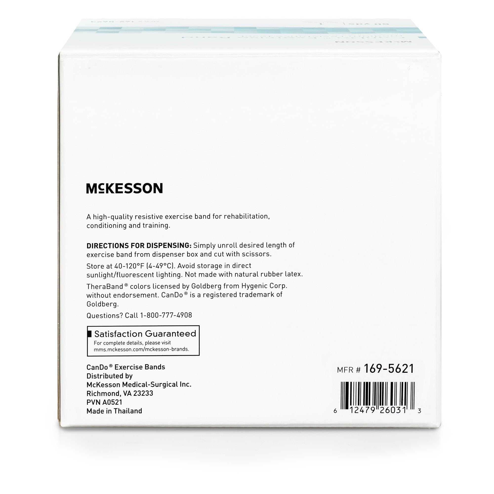 McKesson CanDo® Exercise Extra-Light Resistance Band, Yellow, 5 Inch x 50 Yard 169-5621