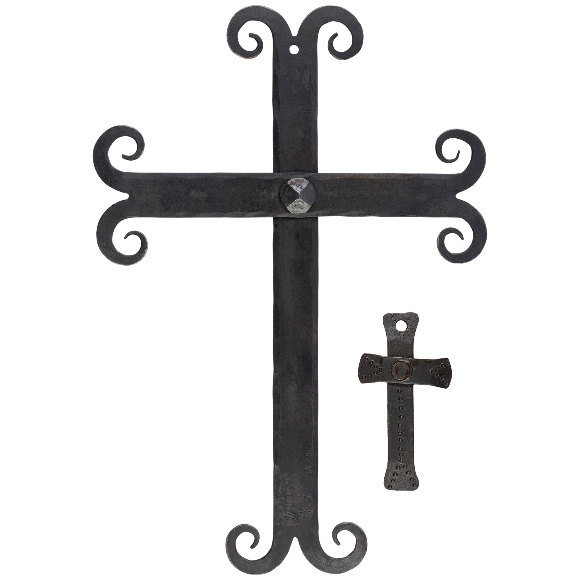 GreaterGood Hand-Forged Iron Cross Decorative Home Accent from India