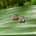 GreaterGood Sweet Ladybug Post Earrings - Mixed Metals