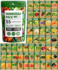 HOME GROWN 𝗨𝗦𝗔 𝗣𝗥𝗘𝗠𝗜𝗨𝗠 55 Vegetable Seeds Pack 28,000+ Non-GMO Heirloom Seeds for Planting, Spring Fall Winter Garden Kit, Survival Seed Vault for Preppers & Gardeners, Gift for Men & Women