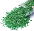 TWINKLING High Luster Crushed Glass Glitter, Broken Glass, Fire Glass Gems Chips for Fire Pit, DIY Resin Art, Epoxy Crafts, Geode Painting, Aquarium Decoration, 6-9mm(370g/13oz.) (Light Green)