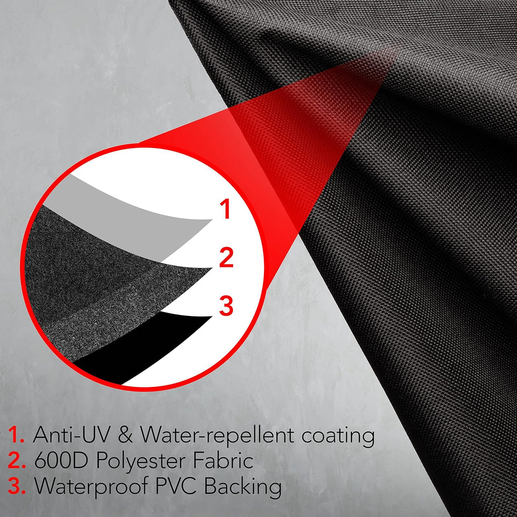 Heavy Duty Smoker Cover for Outdoor Griddle, 40 Inch – Waterproof, Weather Resistant, UV & Fade Resistant with Adjustable Straps – BBQ Cover for Flat Grill, Black