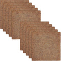 ZeeDix 10 Pieces Coconut Fiber Reptile Substrate Mat, 8 x 8 inches Natural Coco Coir Mat Turtle Bedding Tortoise Carpet Reptile Terrarium Liner for Lizard Snake Turtle Gecko Bearded Dragon