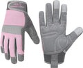 HANDLANDY Women Safety Work Gloves Utility Touch Screen Working Grip Glove for Yardwork Gardening Breathable Mechanic Gloves