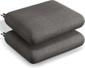 Codi Outdoor Cushions for Patio Furniture 24x24 Inch, Waterproof Chair Seat Cushion with Textured Fabric, Handles & Adjustable Straps, Fade Resistant - Set of 2, Grey