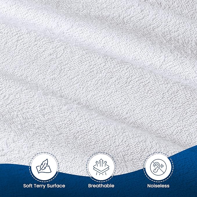 Utopia Bedding Waterproof Mattress Protector King Size 2 Pack, 200 GSM Breathable Terry Mattress Cover, Fitted Style with Stretchable Pockets (White)
