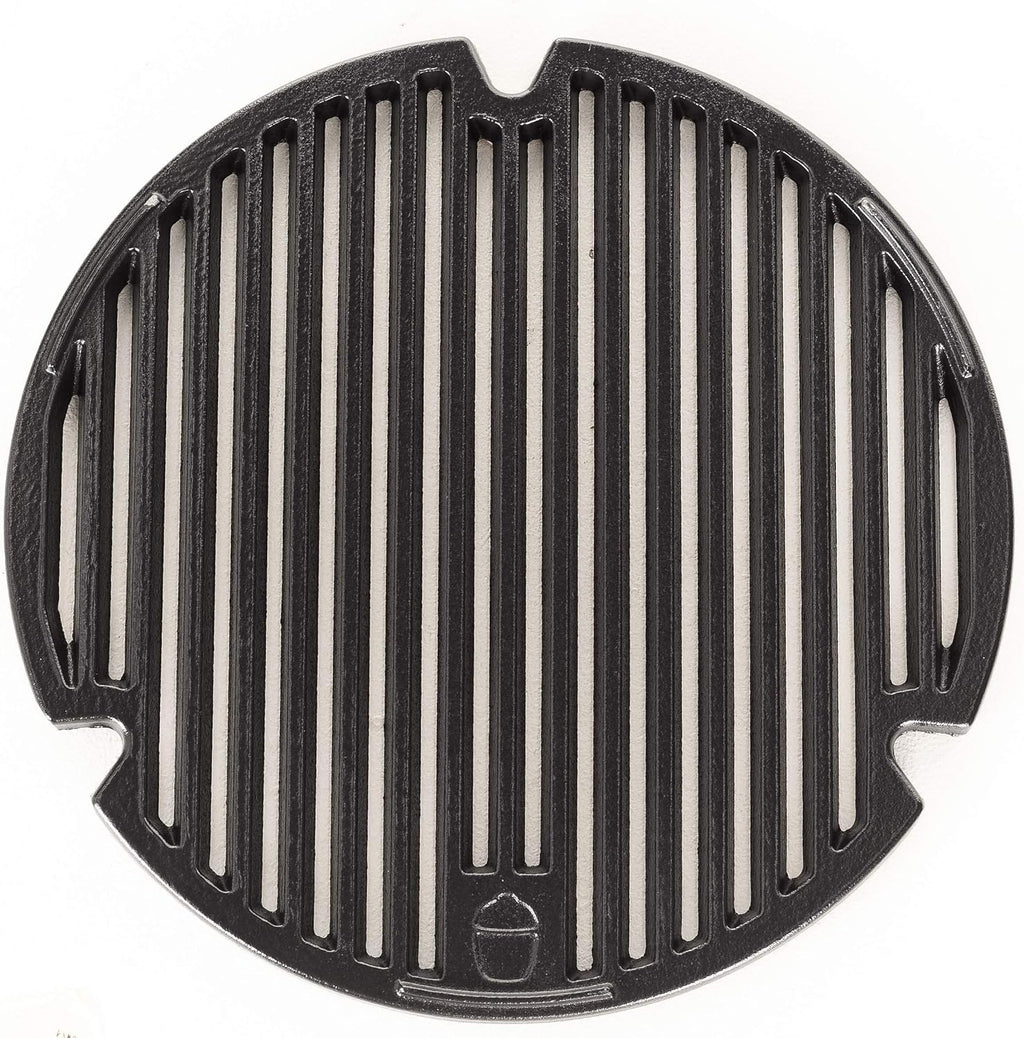 Kamado Joe KJ13RH Joe Jr. 13.5 inch Portable Charcoal Grill with Cast Iron Cart and Heat Deflectors, Blaze Red and Kamado Joe KJ15090620 Cast Iron Sear Plate