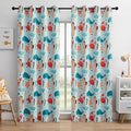 Kids Blackout Curtains - Ocean Whale Design, 100% Blackout, 2 Panels, Each W52×L84, Thermal Insulated for Bedroom, Noise Reducing, Excellent Colorfastness, Dive into an Underwater Adventure