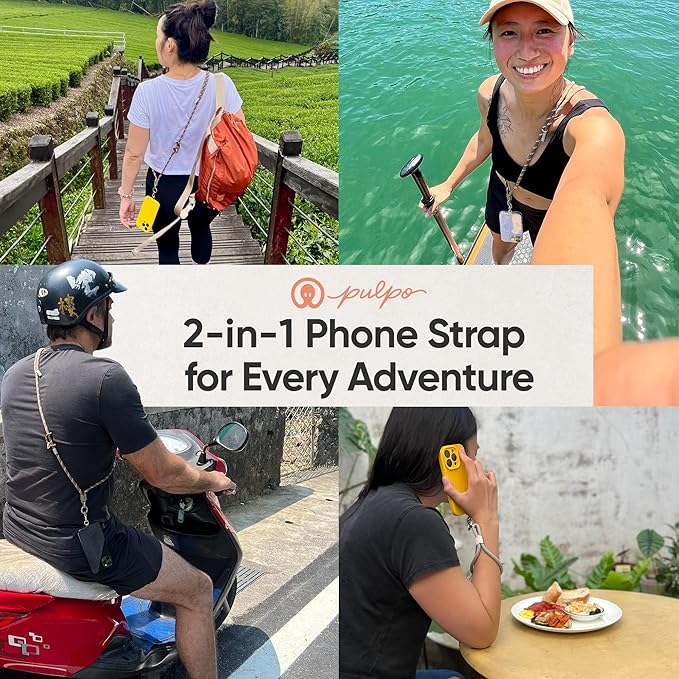 Pulpo 2-in-1 Cell Phone Wrist Strap and Lanyard Lavender & Blue - Anti Theft Phone Lanyard for Men & Women, Wrist Straps for Phones, Lanyards for Smartphones, Adjustable Cellphone Leash & Strap Tether