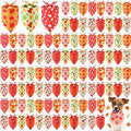 100 Pieces Fall Dog Bandanas Bulk Maple Leaves Bandanas for Dogs Autumn Soft Doggie Bibs Adjustable Triangle Scarves with Pumpkin Patterns for Small Medium Large Pet Fall Autumn Costume