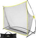 PodiuMax Golf Net, 10x7ft Golf Practice Net with Noise Reduce Silk Target Driving Real Balls, Hitting Nets for Backyard Garage, Improve Chipping Putting Pitching, Gift for Men & Golfers