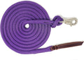 Premium 1/2" Samson EQ Yacht Braid Lead Rope with Nickel Trigger Bull Snap. Option for 12ft, 14ft and 16ft Lengths (Purple, 12 FT)