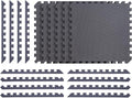 Norsk Dual-Sided Reversible 1/2" Foam Exercise Mats for Home Gym - Interlocking EVA Foam Tiles