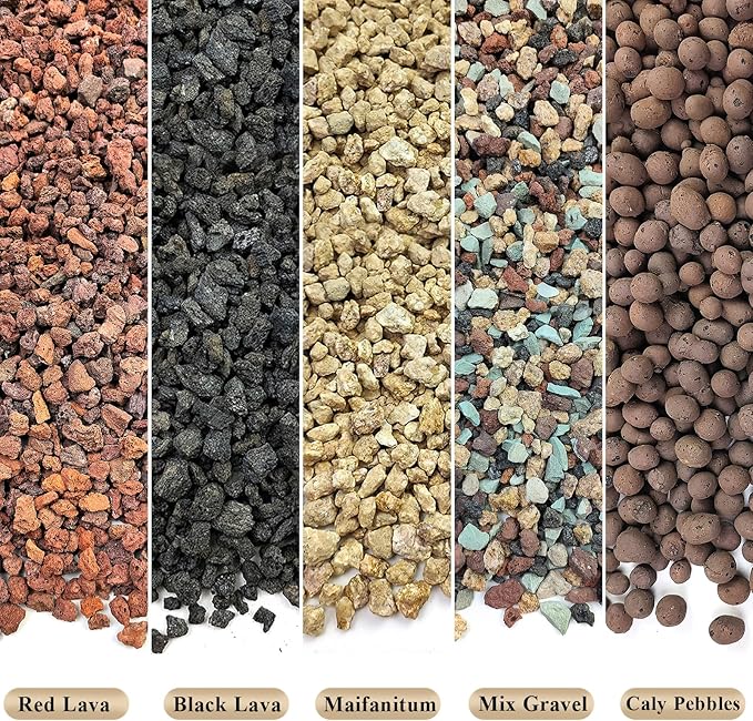10 lbs Black Lava Rocks for Fire Pits,5-8 MM Crush Volcanic Rock Pumice Soil Additive for Succulent Plants Aquarium Cactus Bonsai and Garden Landscaping